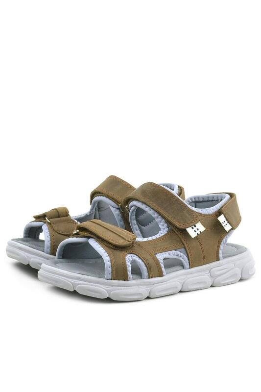 صندل راكر بلاس ويسبس من الجلد الطبيعي للأطفال بنقشة مموهة رملية - 5