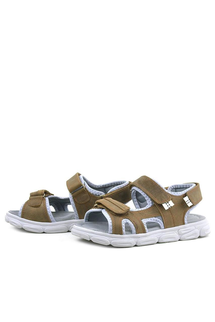 صندل راكر بلاس ويسبس من الجلد الطبيعي للأطفال بنقشة مموهة رملية - 6