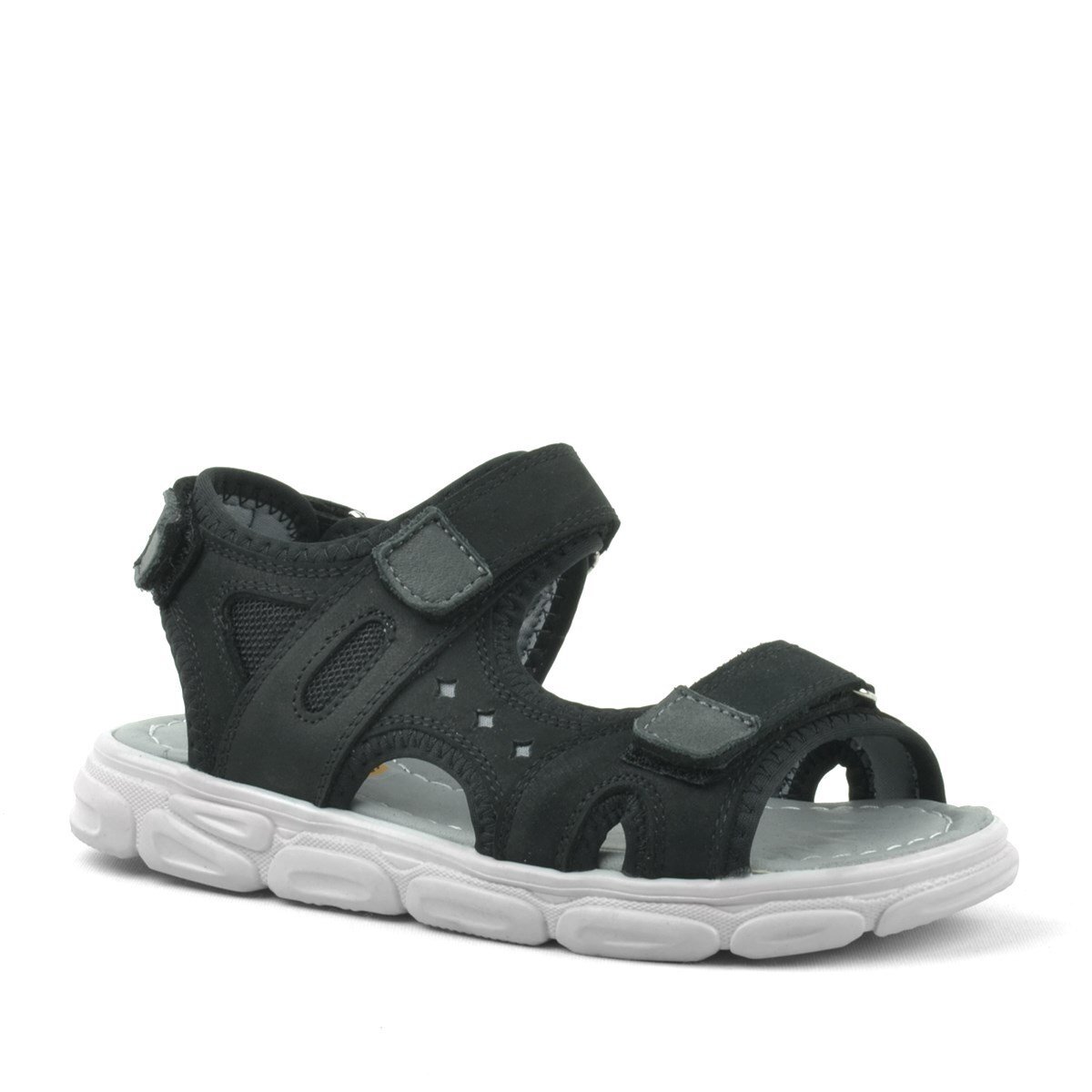 صندل راكر بلاس فلينت من الجلد الطبيعي باللون الأسود للأطفال - 1