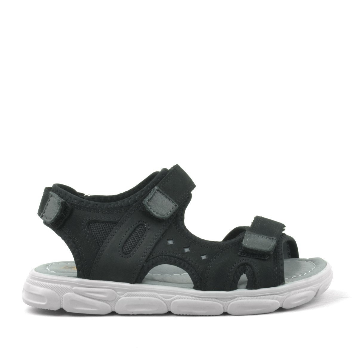 صندل راكر بلاس فلينت من الجلد الطبيعي باللون الأسود للأطفال - 2