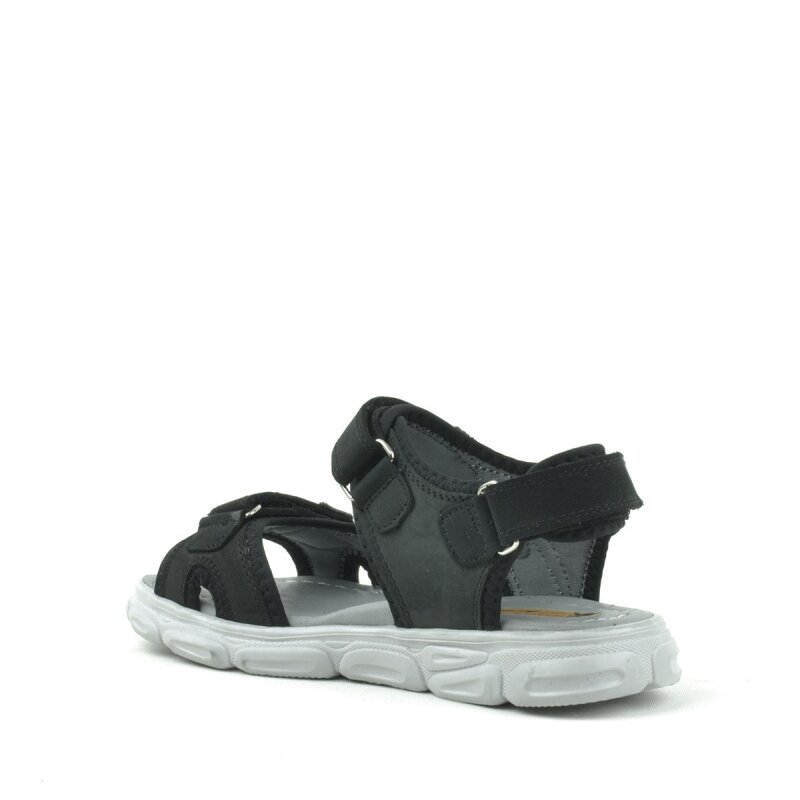 صندل راكر بلاس فلينت من الجلد الطبيعي باللون الأسود للأطفال - 3