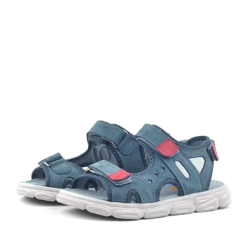 صندل راكر بلاس فلينت من الجلد الطبيعي باللون الرمادي للأطفال - 4