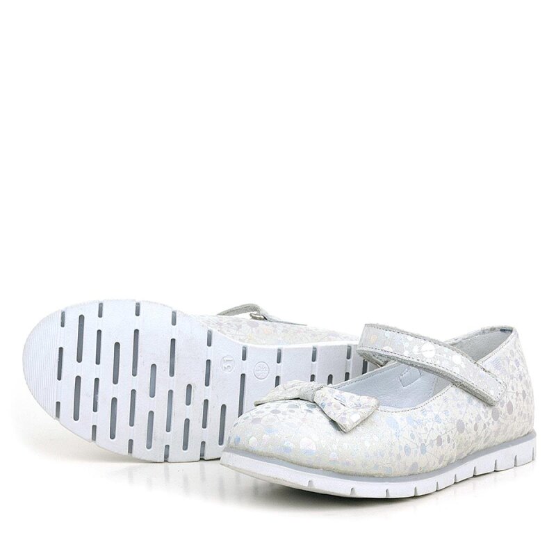 حذاء باليرينا للبنات من الجلد الطبيعي بنقشة فيلكرو من راكر بلاس - 5