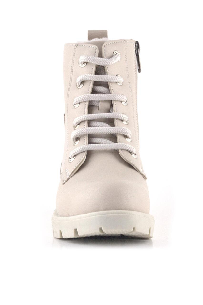 حذاء بناتي من راكر بلاس كريمي بتفاصيل نجوم ورباط وسحاب - 3