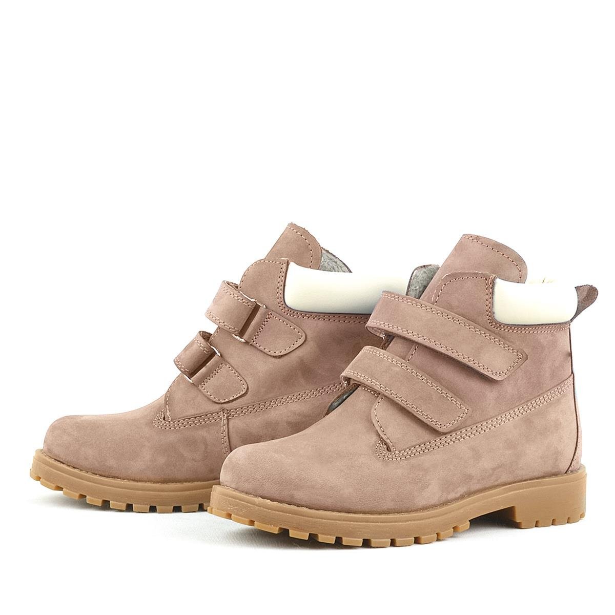 حذاء بناتي من الجلد الطبيعي من راكر بلاس نيسون مع شريط فيلكرو - 5