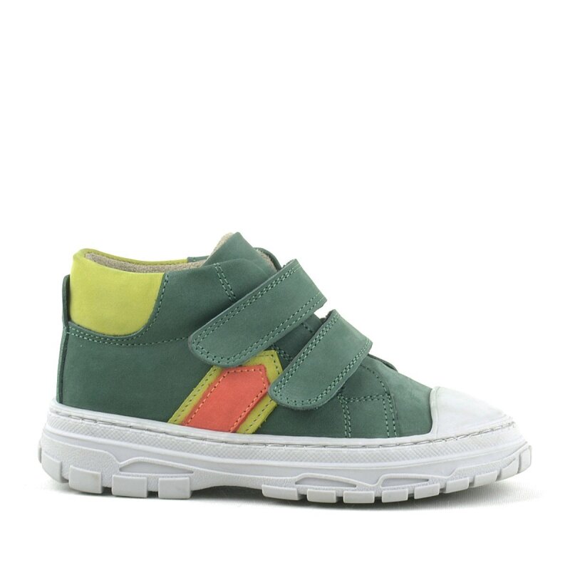 حذاء رياضي للأطفال من الجلد الطبيعي باللون الأخضر من راكر بلاس تيلز مع شريط فيلكرو - 2