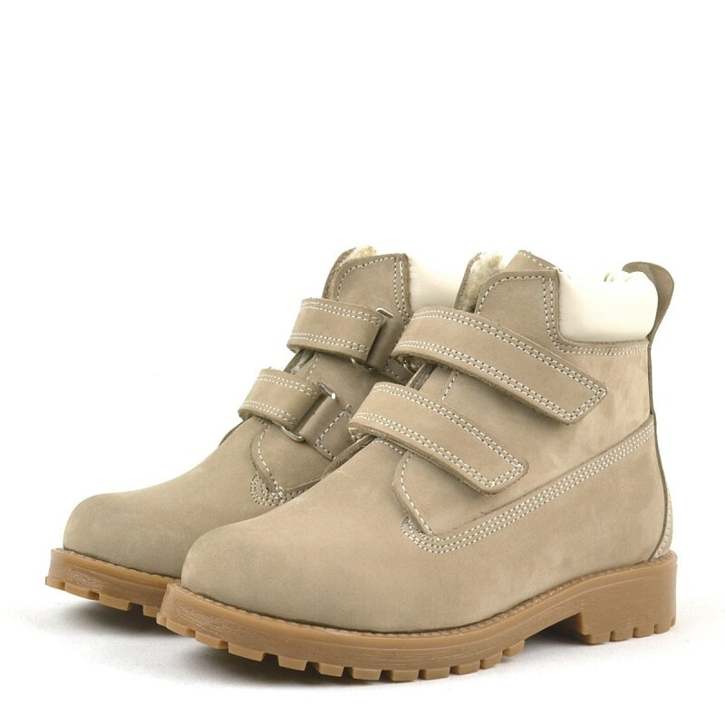 حذاء أطفال من جلد المنك الطبيعي من راكر بلاس نيسون مع شريط فيلكرو - 4