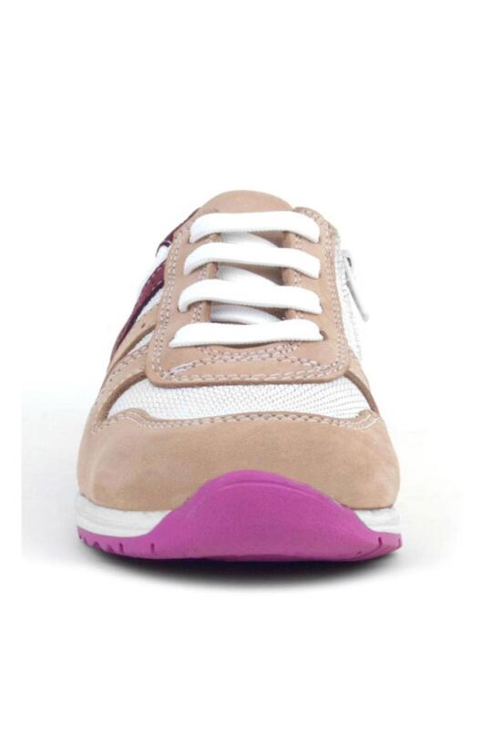 حذاء رياضي يومي للبنات من راكر بلاس مصنوع من الجلد الطبيعي ونعل وردي فوشيا - 3