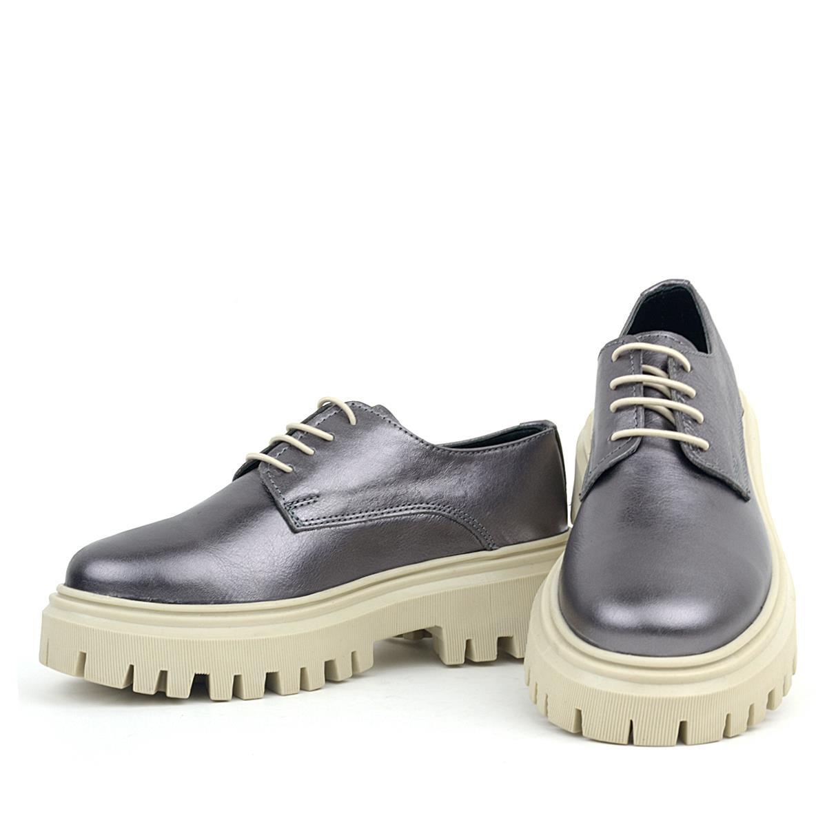 حذاء أوكسفورد كاجوال برباط من الجلد الطبيعي من راكر بلاس بلاتينيوم - 6