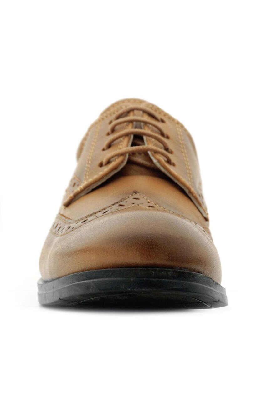 حذاء كلاسيكي للأولاد من الجلد الطبيعي من راكر بلاس تيتان بلون بني فاتح - 4