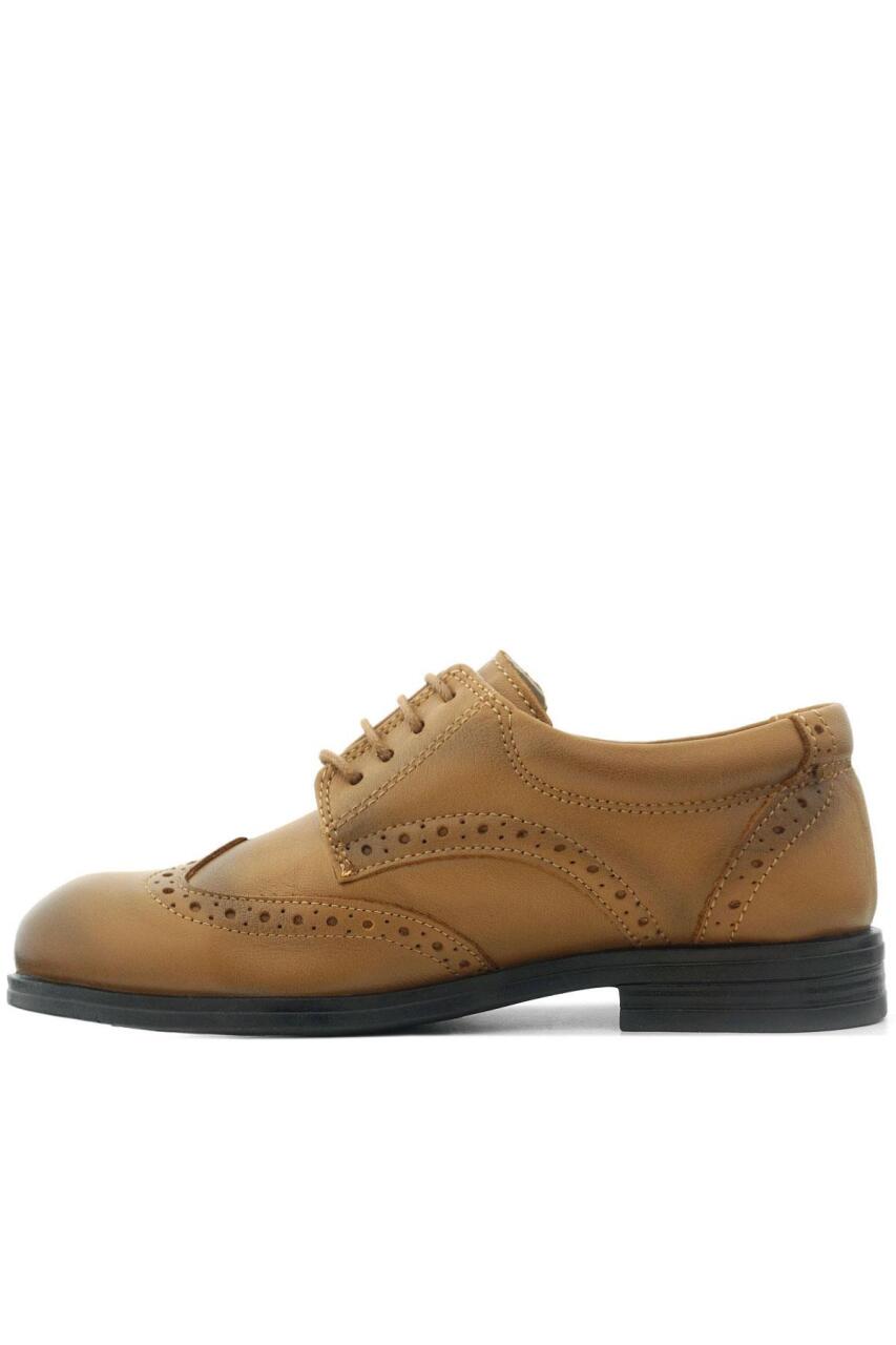 حذاء كلاسيكي للأولاد من الجلد الطبيعي من راكر بلاس تيتان بلون بني فاتح - 5