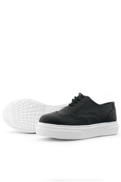 حذاء أوكسفورد كلاسيكي للأطفال من راكر بلس مصنوع من الجلد الطبيعي باللون الأسود ونعل خفيف - 7