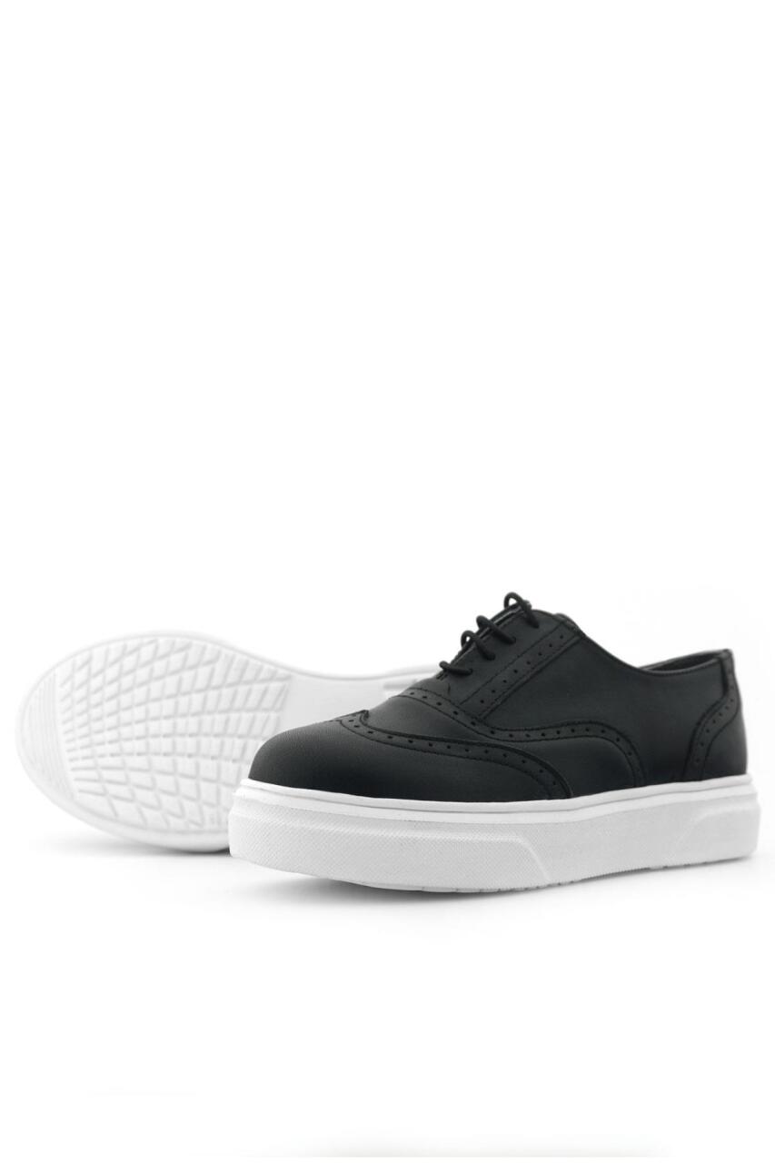 حذاء أوكسفورد كلاسيكي للأطفال من راكر بلس مصنوع من الجلد الطبيعي باللون الأسود ونعل خفيف - 7