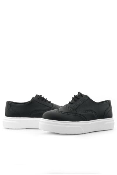 حذاء أوكسفورد كلاسيكي للأطفال من راكر بلس مصنوع من الجلد الطبيعي باللون الأسود ونعل خفيف - 8