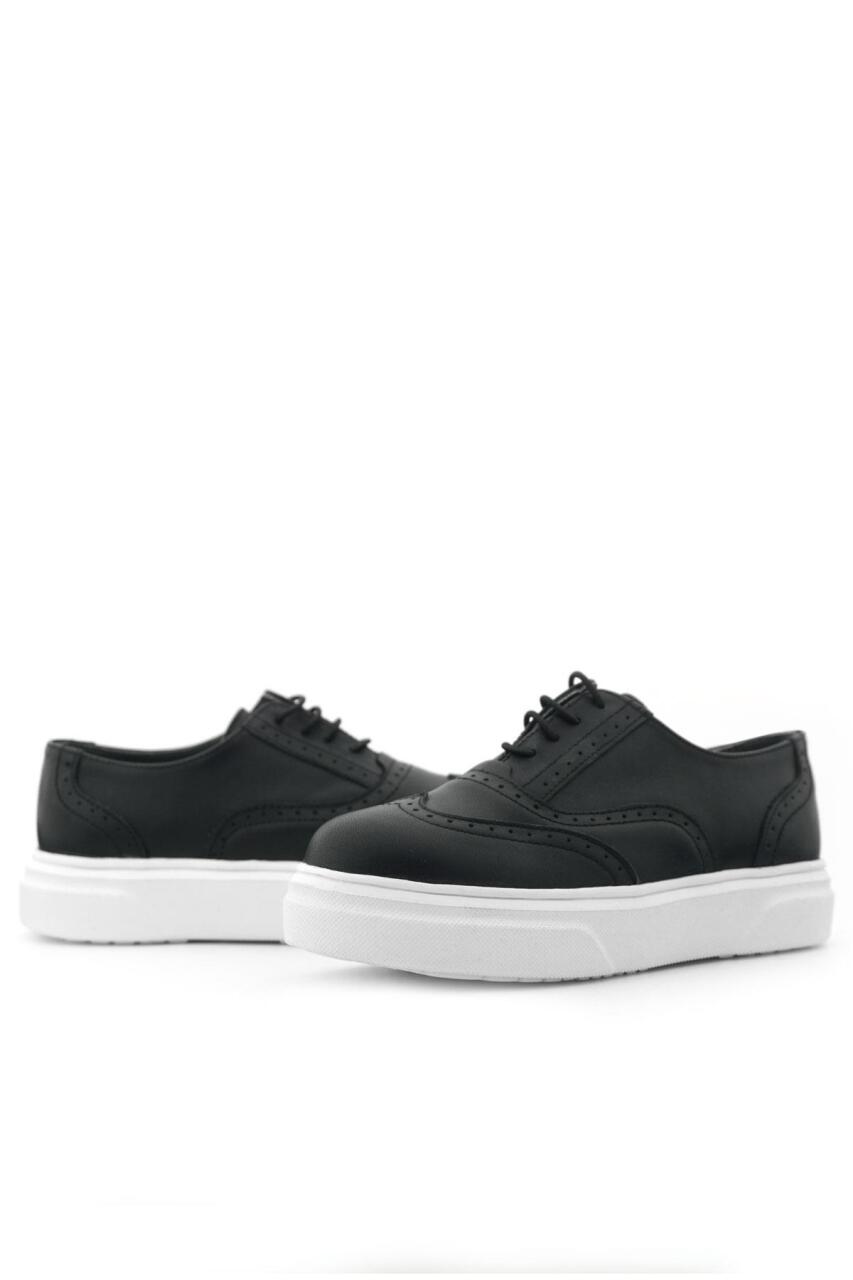 حذاء أوكسفورد كلاسيكي للأطفال من راكر بلس مصنوع من الجلد الطبيعي باللون الأسود ونعل خفيف - 8