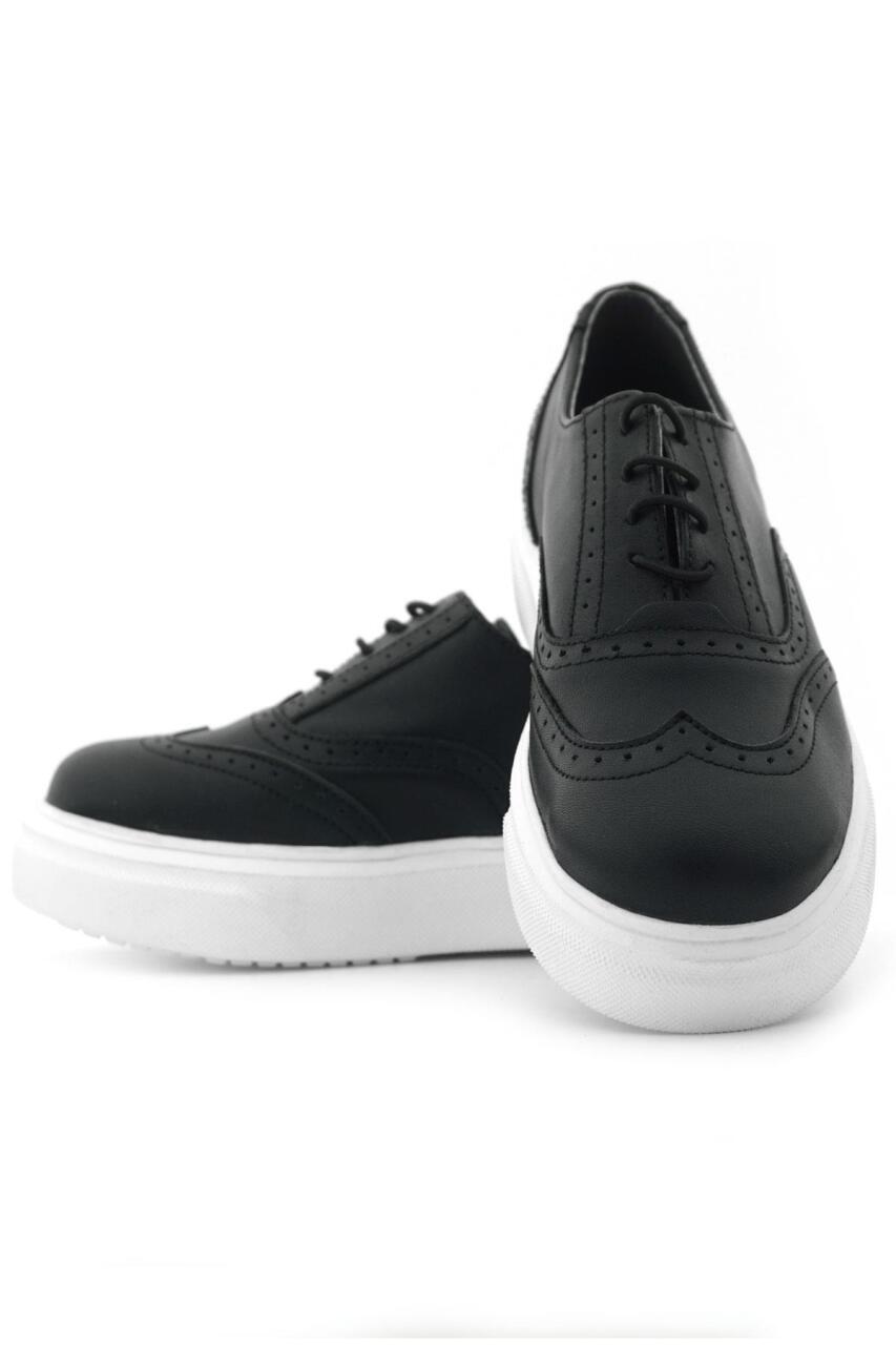 حذاء أوكسفورد كلاسيكي للأطفال من راكر بلس مصنوع من الجلد الطبيعي باللون الأسود ونعل خفيف - 9