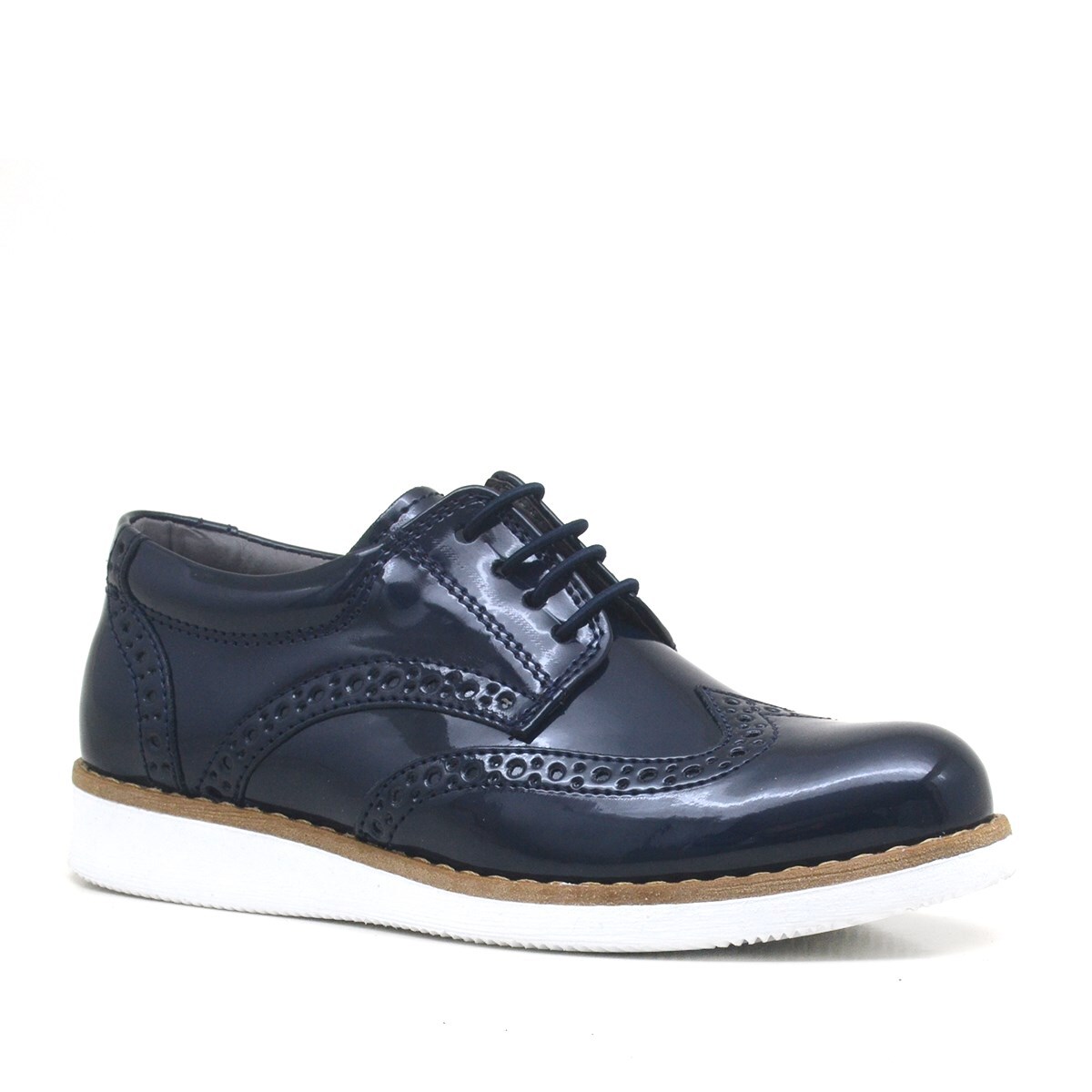 حذاء سهرة للأولاد من راكر بلاس هيدرا مصنوع من الجلد اللامع ونعل أبيض مرتفع - 1