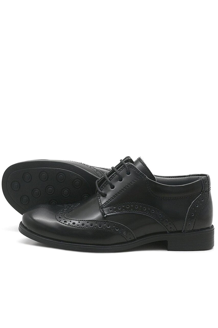 حذاء كلاسيكي للأولاد من راكر بلاس تيتان مصنوع من الجلد الطبيعي باللون الأسود اللامع - 5