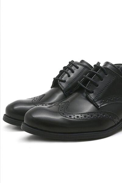 حذاء كلاسيكي للأولاد من راكر بلاس تيتان مصنوع من الجلد الطبيعي باللون الأسود اللامع - 7