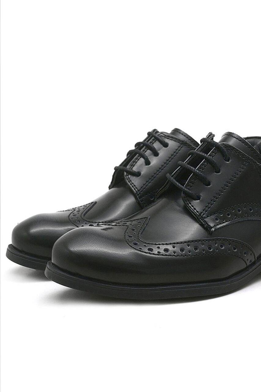 حذاء كلاسيكي للأولاد من راكر بلاس تيتان مصنوع من الجلد الطبيعي باللون الأسود اللامع - 7