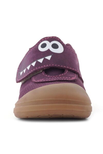 حذاء أطفال راكر بلاس دينو من الجلد الطبيعي باللون البني الأرجواني عالي الرقبة - 4