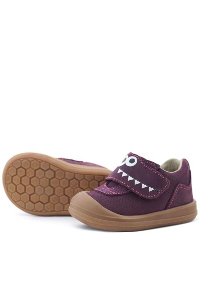 حذاء أطفال راكر بلاس دينو من الجلد الطبيعي باللون البني الأرجواني عالي الرقبة - 7