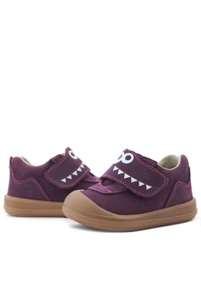 حذاء أطفال راكر بلاس دينو من الجلد الطبيعي باللون البني الأرجواني عالي الرقبة - 8