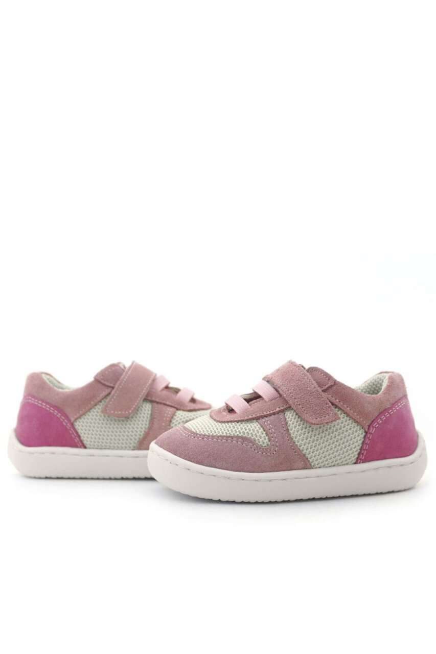 حذاء رياضي للأطفال من راكر بلاس بوب مصنوع من الجلد الطبيعي باللون الوردي الفاتح مع شريط فيلكرو مطاطي - 8