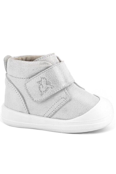 Rakerplus Yoohoo Hakiki Deri Beyaz Simli Cırtlı Unisex Bebek Bot - 2
