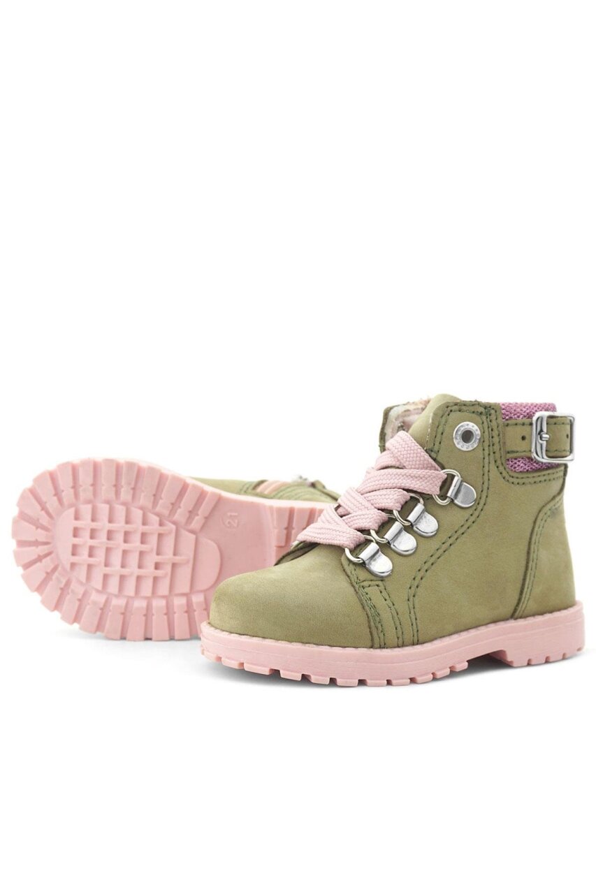 حذاء شتوي لامع من جلد طبيعي للبنات من راكر بلاس غريفون، لون أخضر، مزود بسحاب - 7