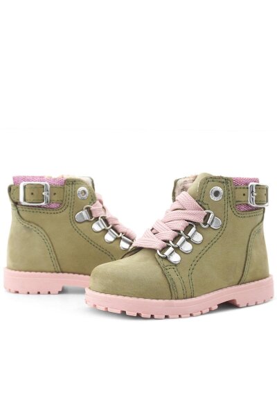 حذاء شتوي لامع من جلد طبيعي للبنات من راكر بلاس غريفون، لون أخضر، مزود بسحاب - 8