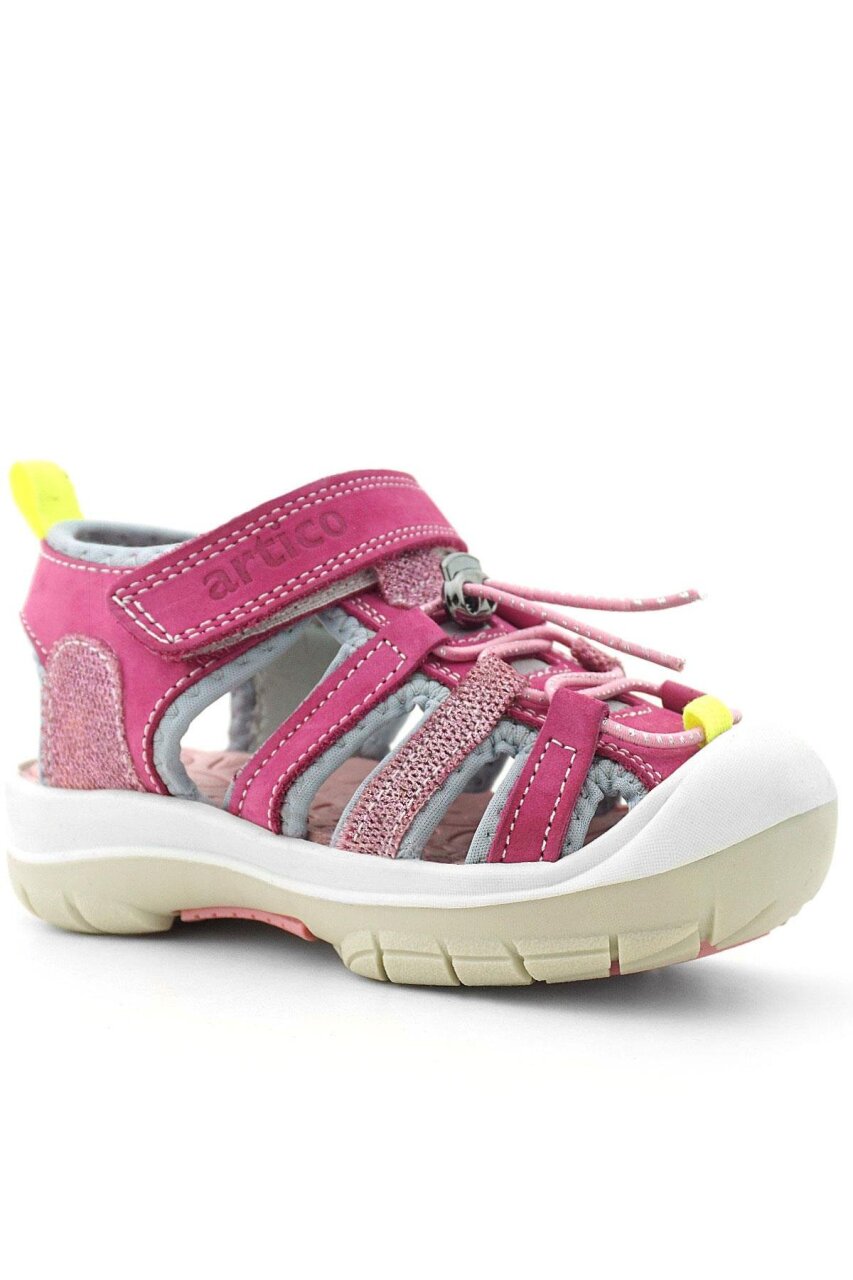 Rakerplus Artico Hakiki Deri Pembe Çocuk Sandalet - 2