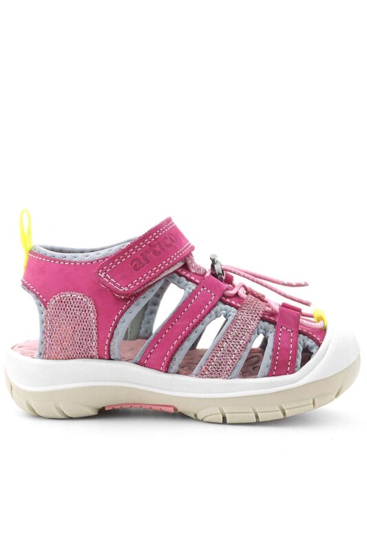 Rakerplus Artico Hakiki Deri Pembe Çocuk Sandalet - 3