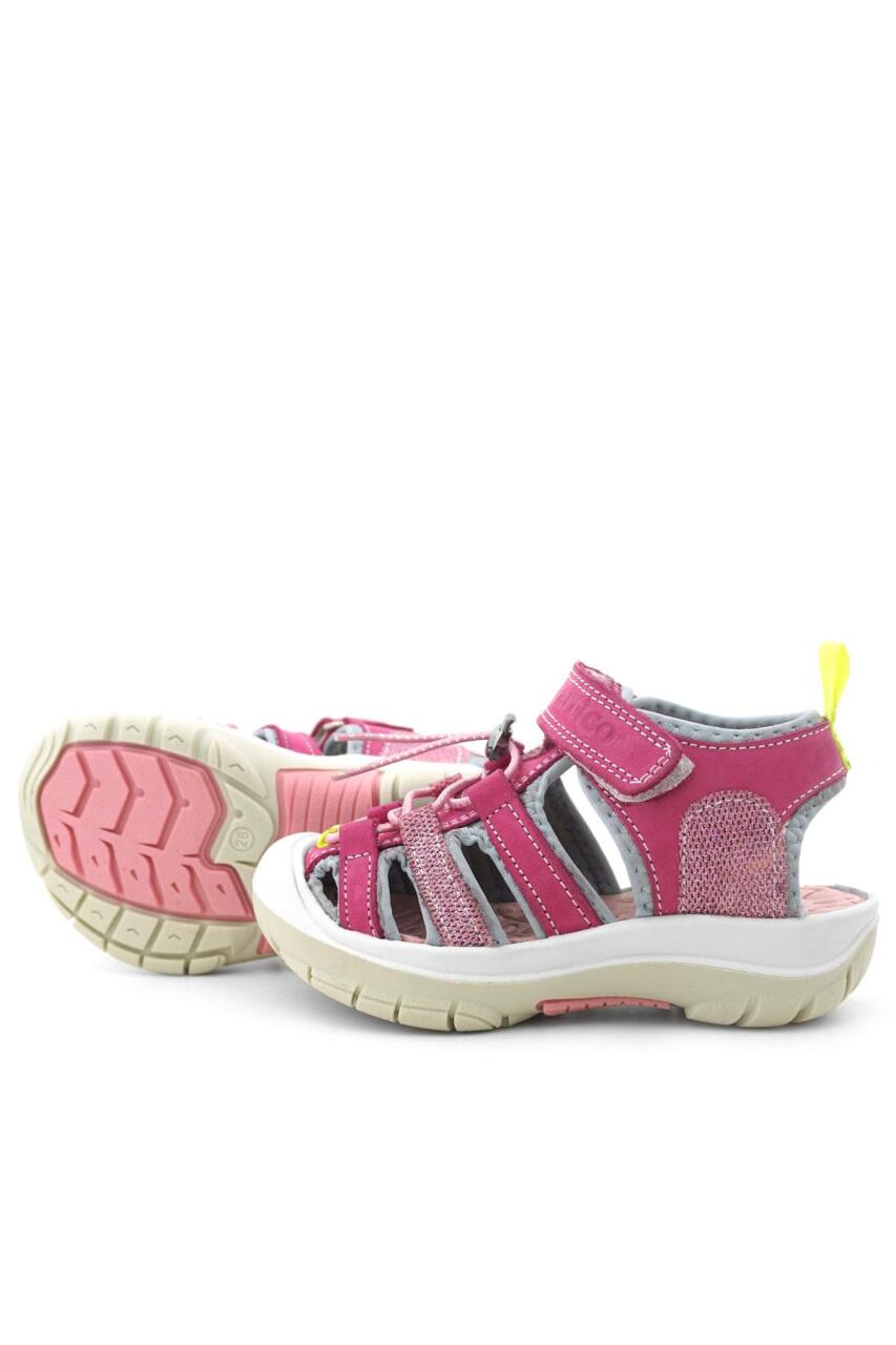 Rakerplus Artico Hakiki Deri Pembe Çocuk Sandalet - 7