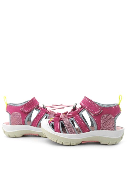 Rakerplus Artico Hakiki Deri Pembe Çocuk Sandalet - 8