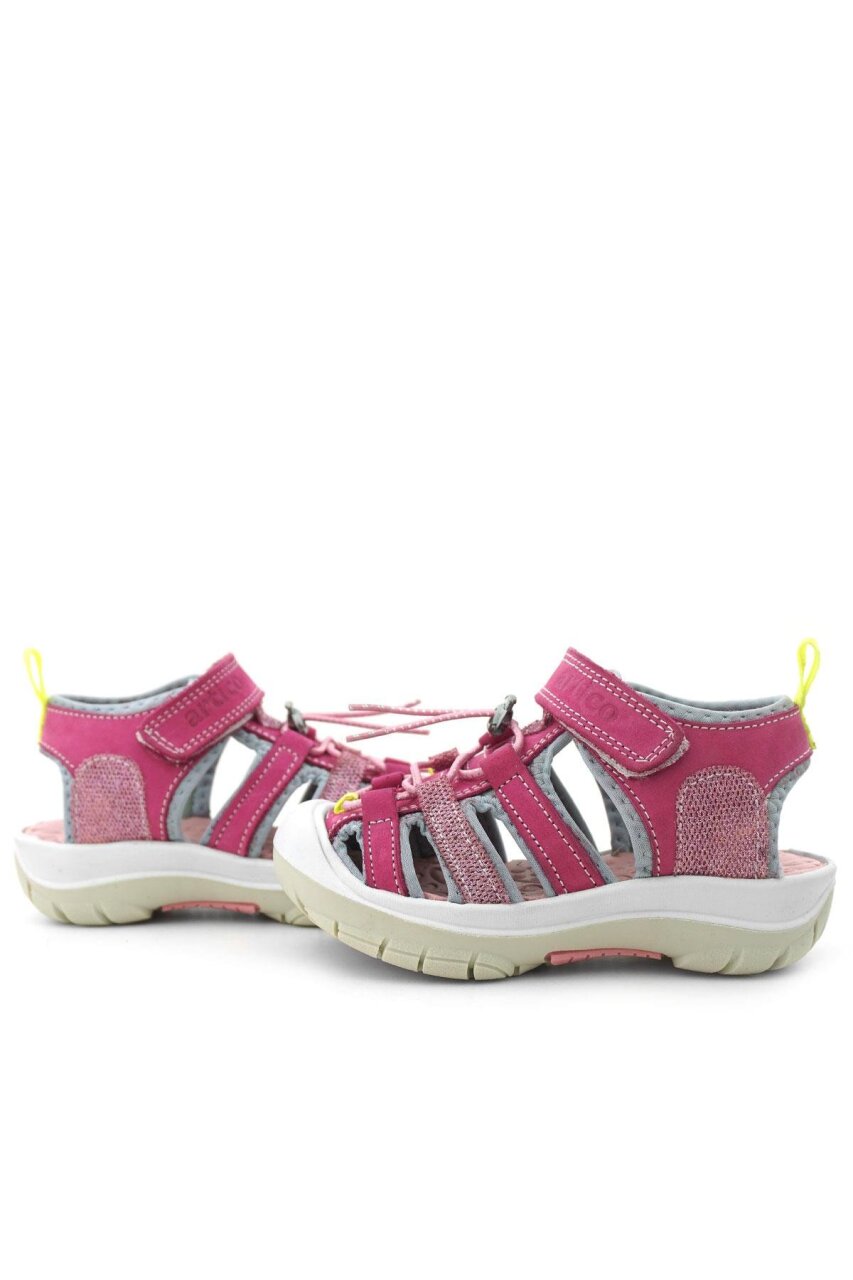 Rakerplus Artico Hakiki Deri Pembe Çocuk Sandalet - 8