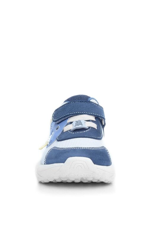 Rakerplus Barefoot Hakiki Deri Krem Lacivert Dinazorlu Cırtlı Çocuk Spor Ayakkabı - 4