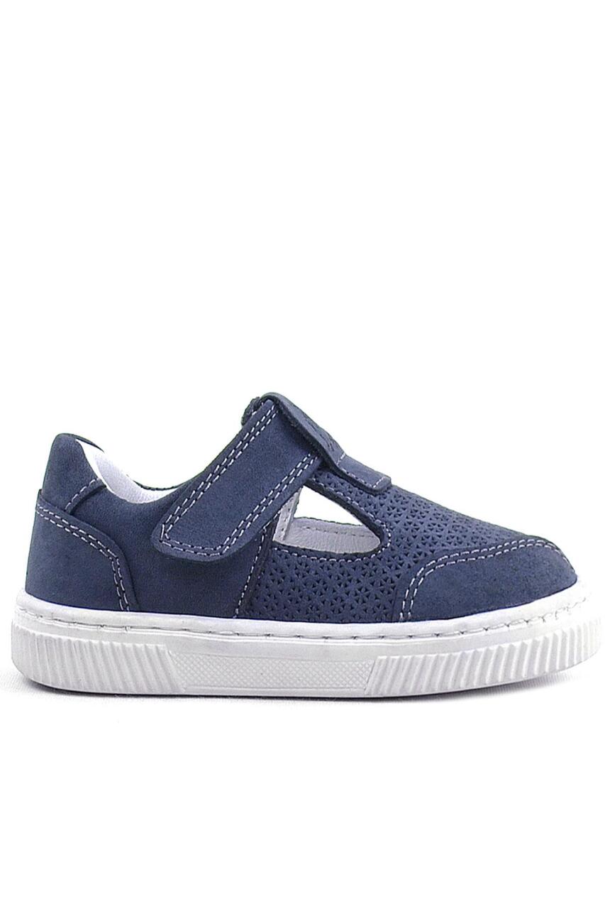 Rakerplus Bheem Hakiki Deri Lacivert Nubuk Cırtlı Bebek Sneaker Sandalet - 2