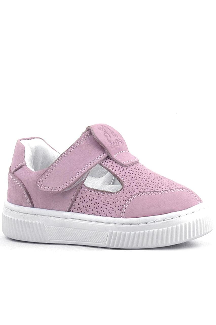 Rakerplus Bheem Hakiki Deri Pudra Cırtlı Bebek Sneaker Sandalet - 1