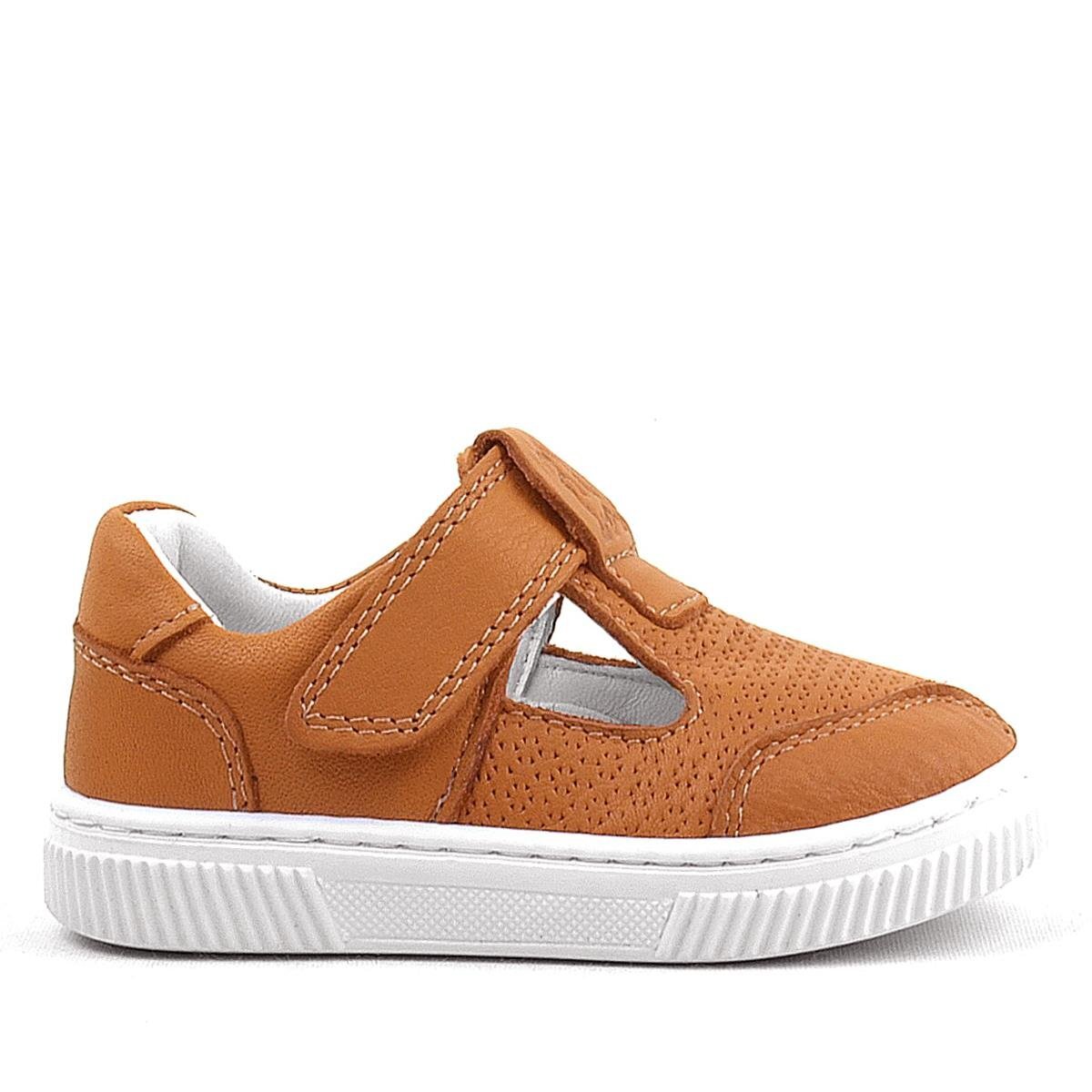 Rakerplus Bheem Hakiki Deri Turuncu Cırtlı Bebek Sneaker Sandalet - 3