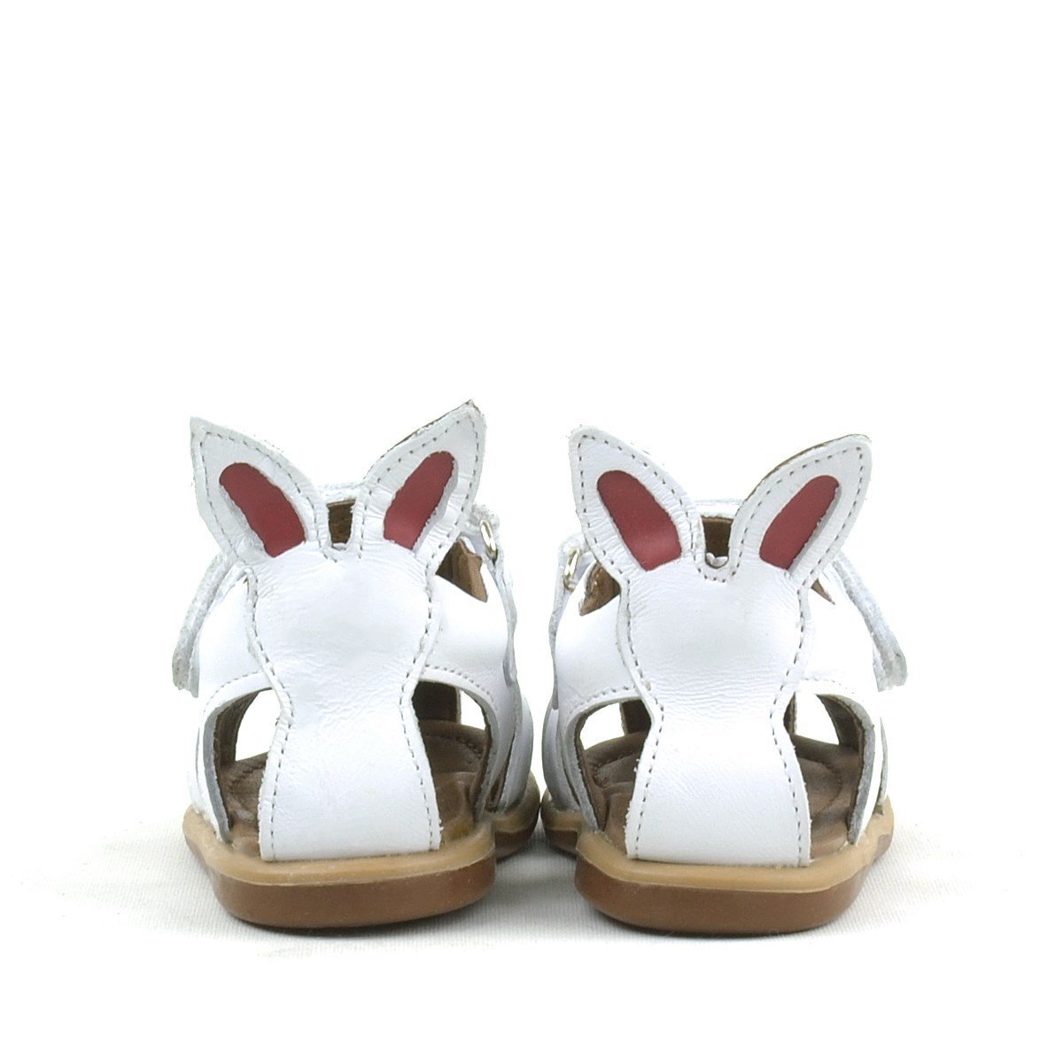 Rakerplus Bunny Hakiki Deri Beyaz Cırtlı Bebek Sandalet - 6