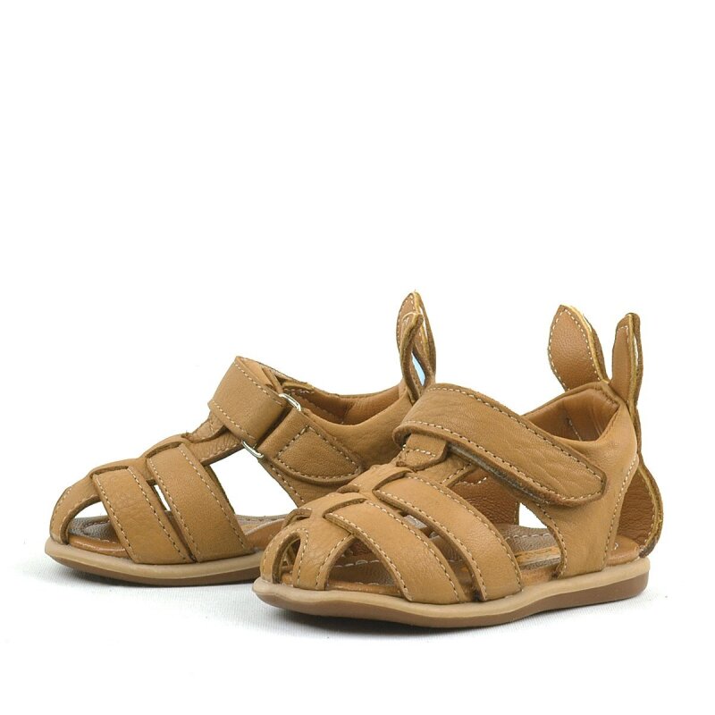 Rakerplus Bunny Hakiki Deri Taba Cırtlı Bebek Sandalet - 5