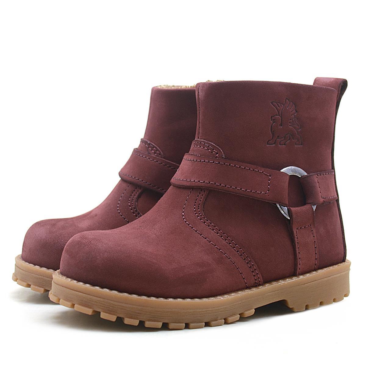 Rakerplus Chiron Hakiki Deri Fermuarlı Kürklü Unisex Bebek Bot - 4