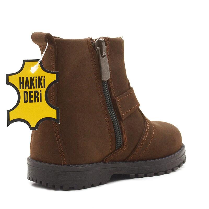 Rakerplus Chiron Hakiki Deri Tarçın Rengi Fermuarlı Bebek Çizme - 3