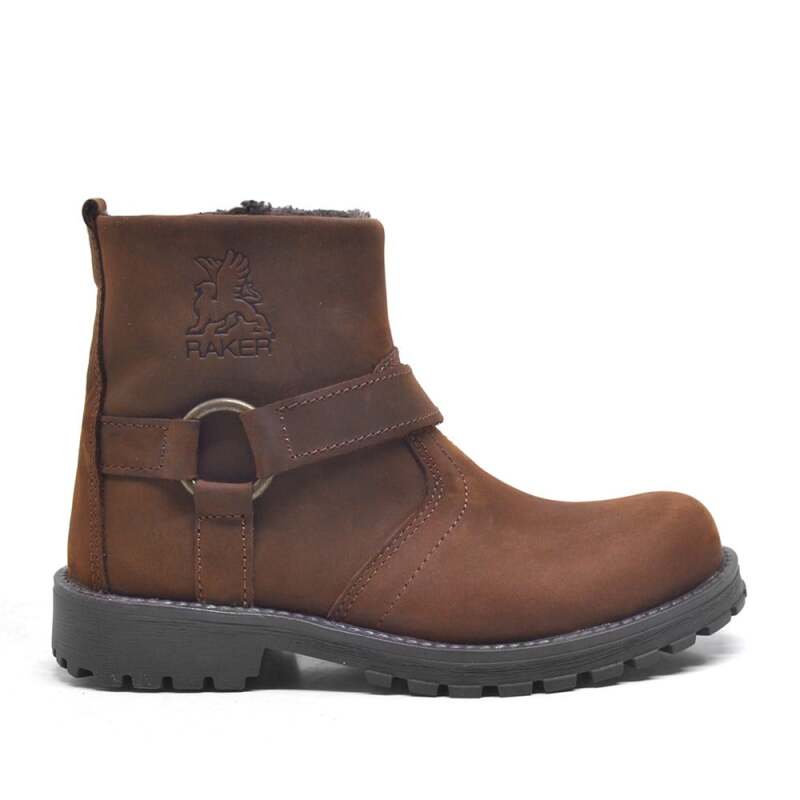 Rakerplus Chiron Hakiki Deri Tarçın Rengi Fermuarlı Çocuk Çizme - 2