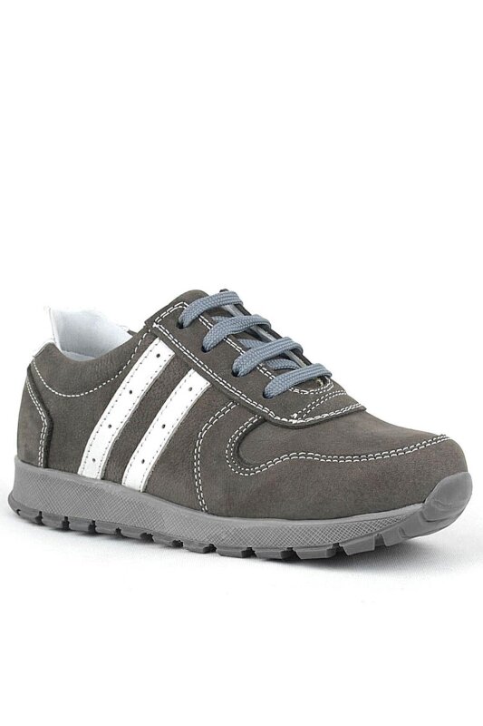 Rakerplus Deri Gri Fermuarlı Spor Ayakkabı Sneaker - 1