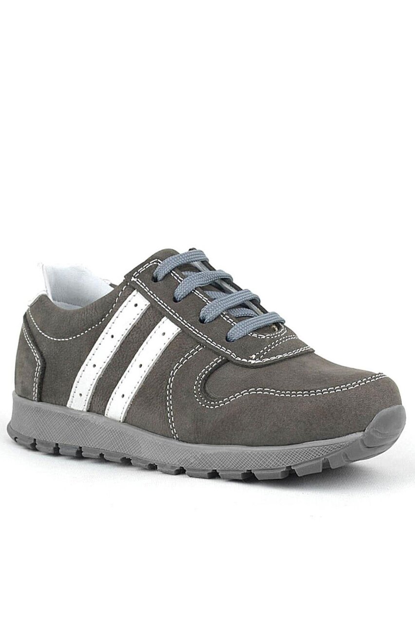 Rakerplus Deri Gri Fermuarlı Spor Ayakkabı Sneaker - 1