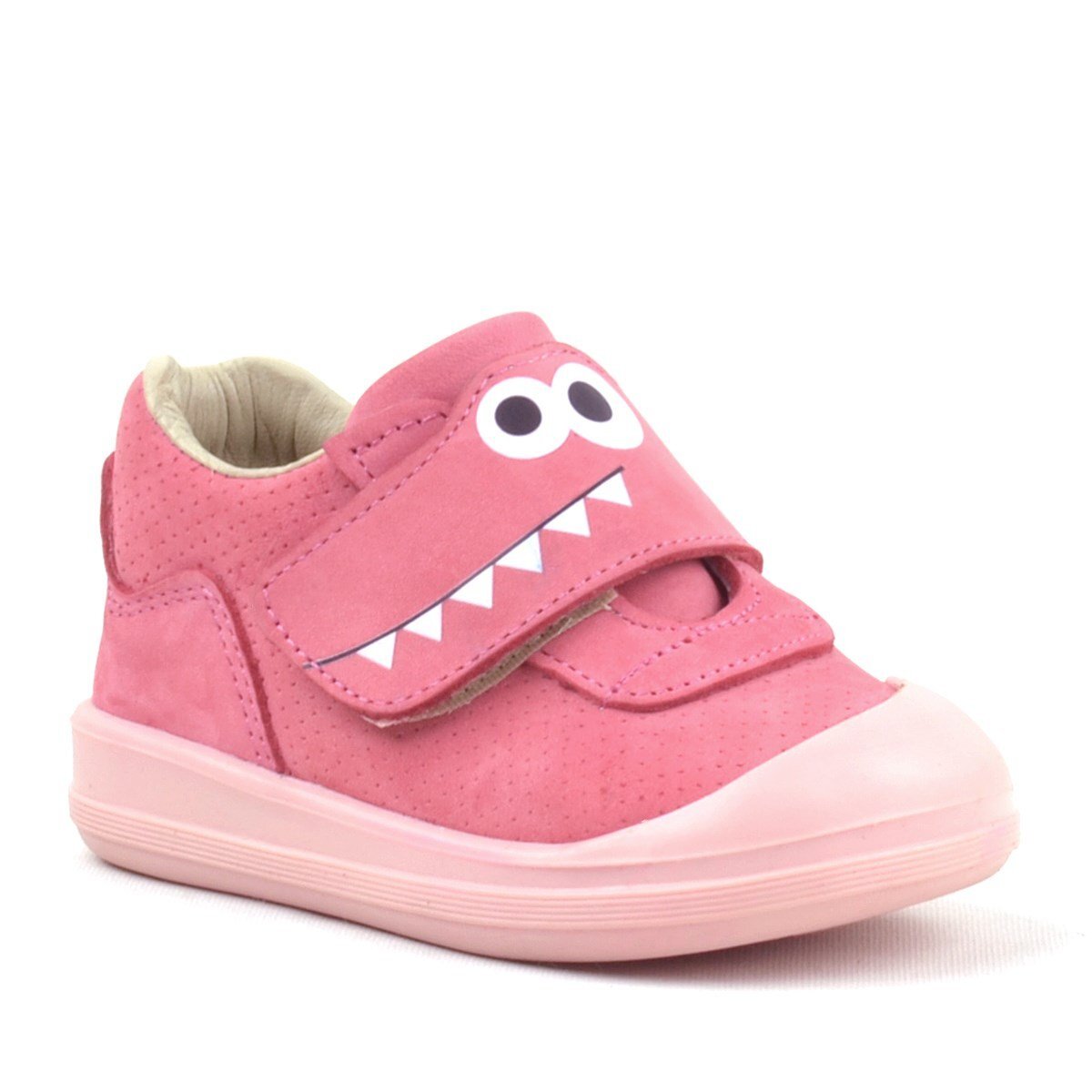 Rakerplus Dino Hakiki Deri Pembe Yüksek Bilekli Bebek Ayakkabı - 1