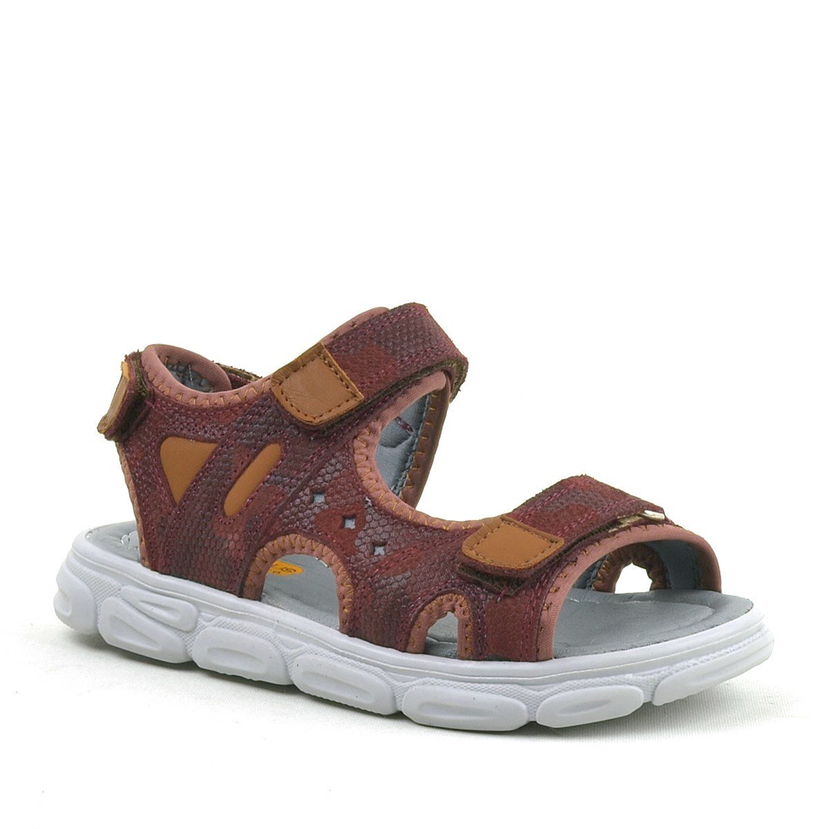 Rakerplus Flint Hakiki Deri Bordo Çocuk Sandalet - 1