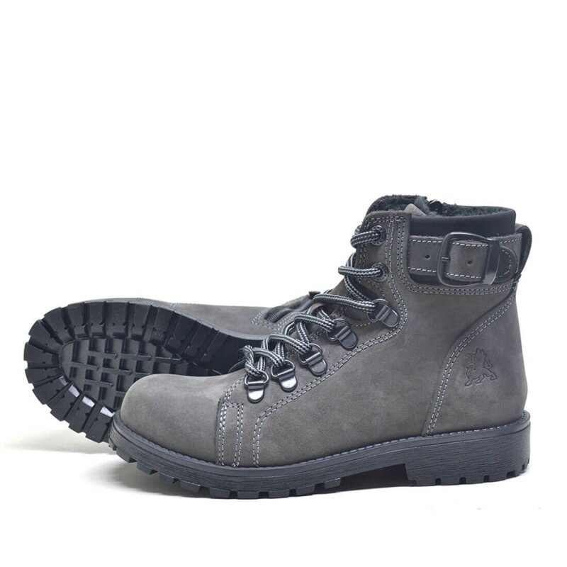 Rakerplus Griffon Hakiki Deri Fermuarlı Kışlık Unisex Çocuk Bot - 5